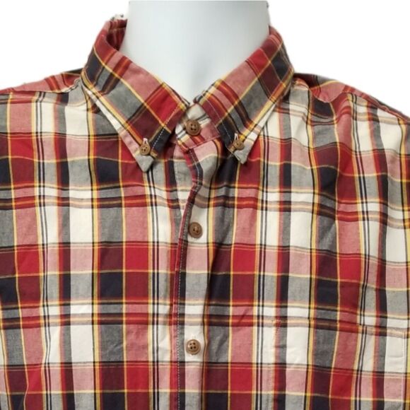 J. Crew Red and Blue Plaid Casual Button Down Shirt - Picture 3 of 10